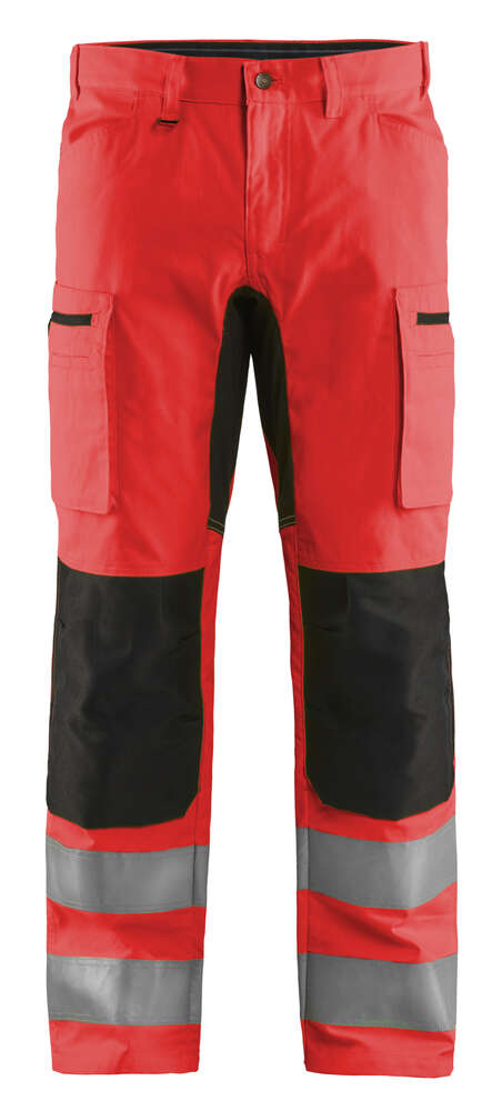 Image du produit PANTALON ARTISAN HV +STRETCH 1585 1811 ROUGE FLUO/NOIR (5599) TAILLE 40 (C46)