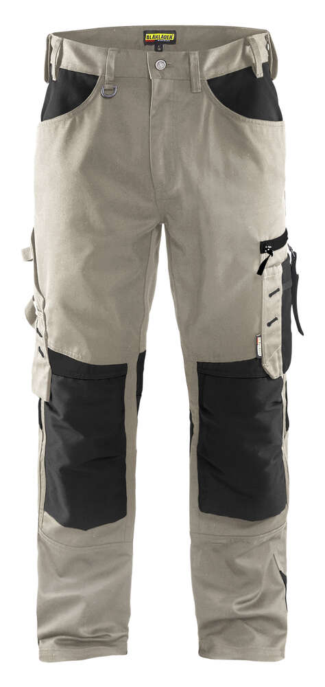 Image du produit PANTALON ARTISAN SANS POCHES FLOTTANTES 1556 1860 BEIGE/NOIR (2799) TAILLE 42L JAMBES LONGUES (C148)