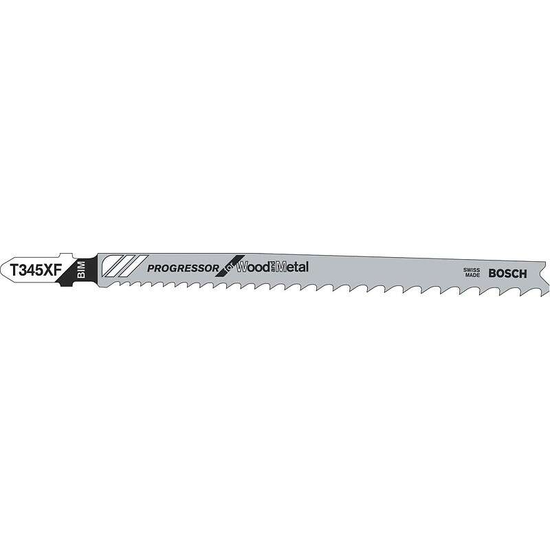 Image du produit LAMES DE SCIES SAUTEUSES POUR BOIS, METAL, MATERIAUX - T345XF - BOSCH (x100)