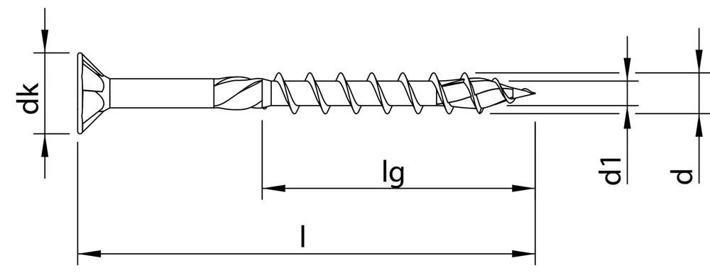 Image du produit VIS HECO-TOPIX-plus Ø8.0x260mm - TF FILET PARTIEL - EMBOUT HD-40 - ACIER ZINGUE (x50)