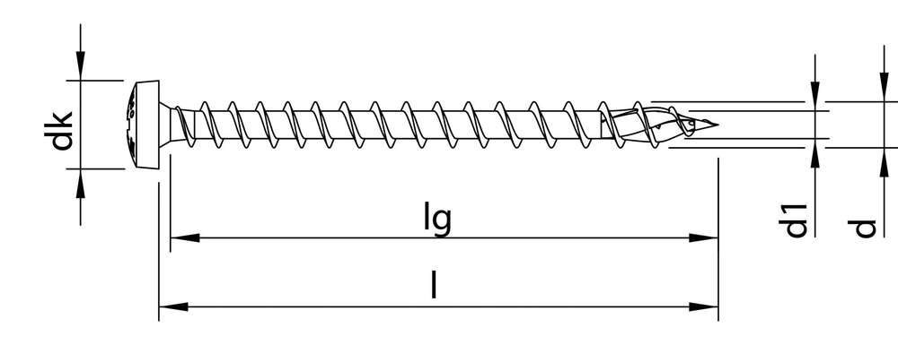 Image du produit VIS HECO-TOPIX-PLUS Ø3.5x16mm - TR FILETAGE TOTAL PZD2 - ACIER ZINGUE (x1000)