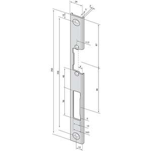 Image produit TÊTIÈRE DE GÂCHE ÉLECTRIQUE TYPE 391 - POUR MENUISERIE PVC - DIN GAUCHE