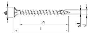 Image produit VIS HECO-TOPIX-plus Ø3.5x25mm - TF FILET TOTAL VARIABLE - EMBOUT PZD-2 - ACIER ZINGUE (x1000)